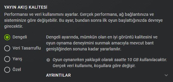 GeForce Now Ayarlar